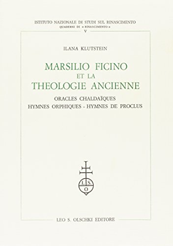 9788822235022: MARSILIO FICINO ET LA THEOLOGIE ANCIENNE