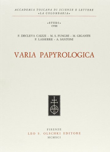 9788822238429: Varia papyrologica (Accademia La Colombaria. Serie studi)