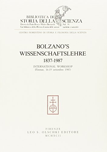 Beispielbild fr Bolzano's Wissenschaftslehre. 1837-1987. zum Verkauf von FIRENZELIBRI SRL