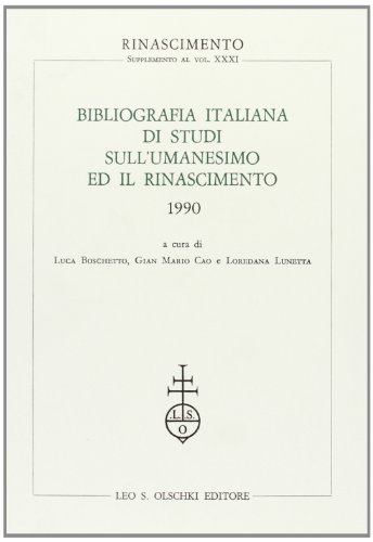 9788822239563: Bibliografia italiana di studi sull'umanesimo ed il Rinascimento (1990)