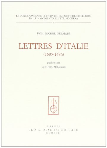 9788822239693: Lettres d'Italie (1685-1686)