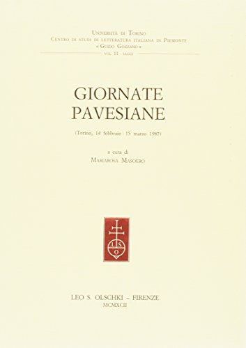 9788822239839: Giornate pavesiane (Torino, 14 febbraio-15 marzo 1987) (Centro studi lett. it. Piemonte Gozzano)