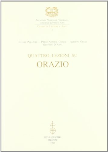 Imagen de archivo de Quattro lezioni su Orazio. a la venta por FIRENZELIBRI SRL