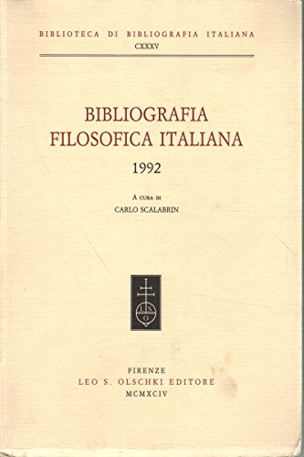 9788822241610: BIBLIOGRAFIA FILOSOFICA ITALIANA. 1992