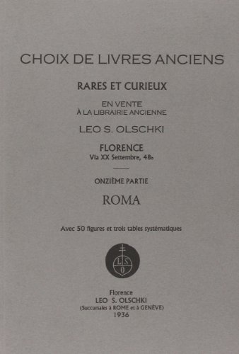 9788822242853: Choix de livres anciens rares et curieux. Roma (Vol. 11/2)