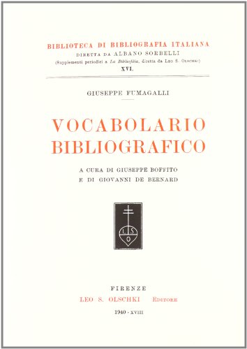 9788822248343: Vocabolario bibliografico (Biblioteca di bibliografia italiana)