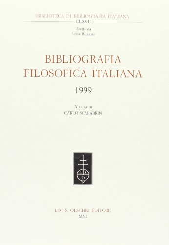 9788822249708: Bibliografia filosofica italiana 1999