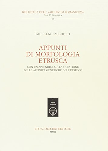 9788822251381: APPUNTI DI MORFOLOGIA ETRUSCA