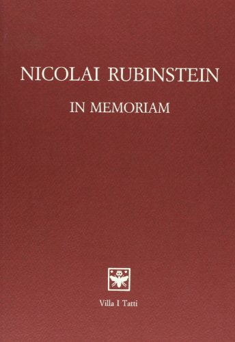 Beispielbild fr Nicolai Rubinstein. In Memoriam. zum Verkauf von FIRENZELIBRI SRL