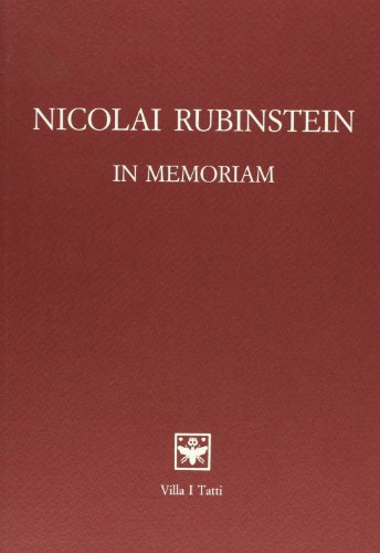 Imagen de archivo de Nicolai Rubinstein. In Memoriam. a la venta por FIRENZELIBRI SRL