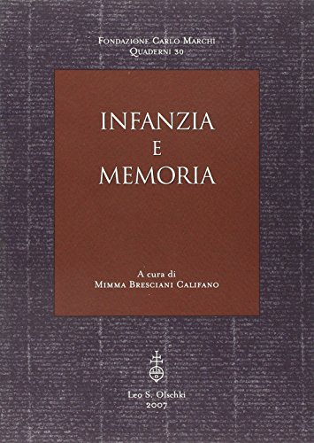 Imagen de archivo de INFANZIA E MEMORIA. a la venta por studio bibliografico pera s.a.s.