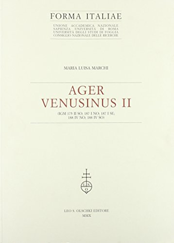 9788822260246: Ager Venusinus II (IGM 175 II SO