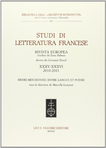 Beispielbild fr STUDI DI LETTERATURA FRANCESE Vol. XXXV-XXXVI (2010-2011) zum Verkauf von medimops