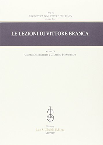 Imagen de archivo de Le lezioni di Vittore Branca. a la venta por FIRENZELIBRI SRL