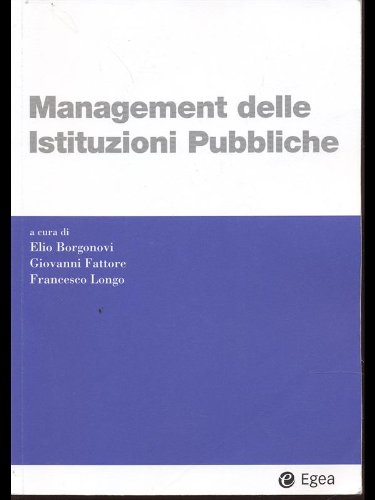 9788823891036: Management delle istituzioni pubbliche (I Manuali)