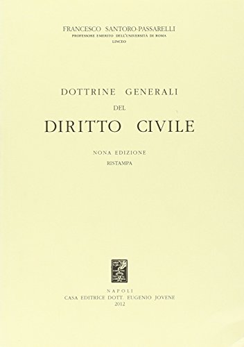 9788824320856: Dottrine Generali Del Diritto Civile