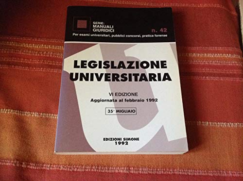 Stock image for Legislazione universitaria for sale by Libro Co. Italia Srl