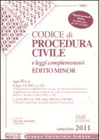 Imagen de archivo de Codice di procedura civile. Leggi complementari. Ediz. minor Iacobellis, Marcello a la venta por Librisline