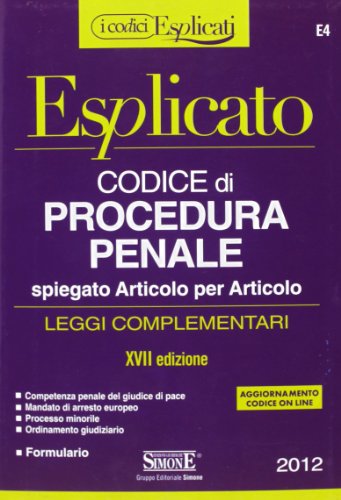 Beispielbild fr Codice di procedura penale spiegato articolo per articolo. Leggi complementari zum Verkauf von medimops