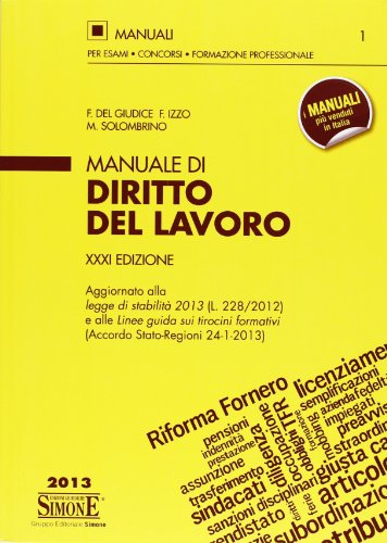 Beispielbild fr Manuale di diritto del lavoro zum Verkauf von medimops