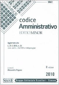 9788824452809: Codice amministrativo (I Codici Simone minor)