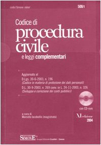 Imagen de archivo de Codice di procedura civile. Leggi complementari. Con CD-ROM Iacobellis, M. a la venta por Copernicolibri