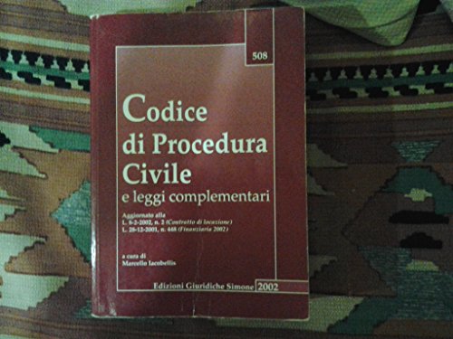 Imagen de archivo de Codice di procedura civile. Leggi complementari Iacobellis, Marcello a la venta por Librisline