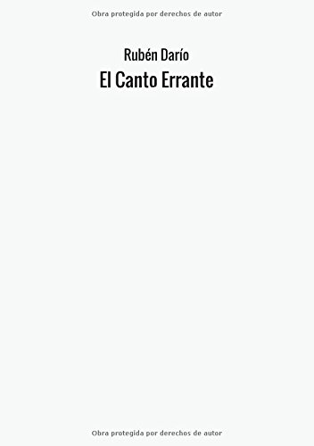 Stock image for El Canto Errante for sale by Revaluation Books