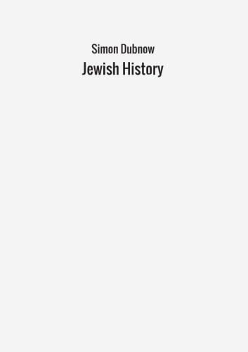 Imagen de archivo de Jewish History a la venta por Revaluation Books