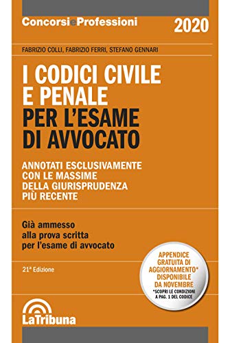 Stock image for I codici civile e penale. Per l'esame di avvocato for sale by libreriauniversitaria.it