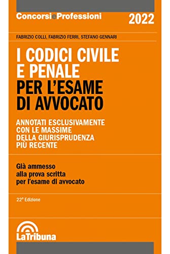 Beispielbild fr I Codici Civile E Penale. Per L'esame Di Avvocato zum Verkauf von Buchpark