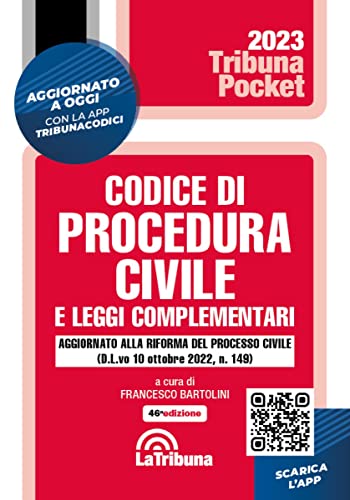 Beispielbild fr Codice di procedura civile e leggi complementari. Con App Tribunacodici (Tribuna pocket) zum Verkauf von libreriauniversitaria.it