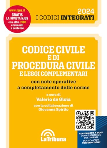 9788829114351: Codice civile e di procedura civile e leggi complementari. Con note operative a completamento delle norme