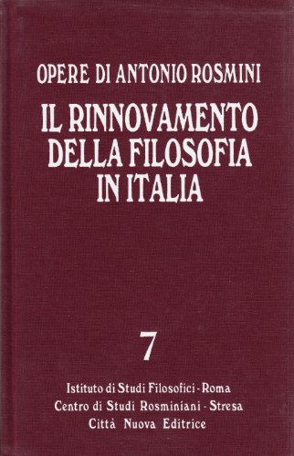 Il rinnovamento della filosofia in Italia vol. 7 (9788831190442) by [???]