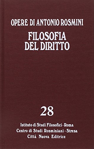 Beispielbild fr OROSM V.28 FILOSOFIA DEL DIRITTO zum Verkauf von libreriauniversitaria.it