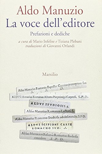 Stock image for La voce dell'editore. Prefazioni e dediche for sale by libreriauniversitaria.it