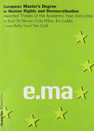 Beispielbild fr European master's degree in human rights and democratisation 2005/2006 zum Verkauf von Librisline