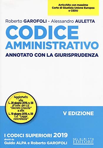 9788832705355: Codice amministrativo. Annotato con la giurisprudenza