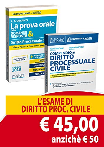 9788832705607: Compendio di diritto processuale civile-Diritto processuale civile. La prova orale con domande & risposte