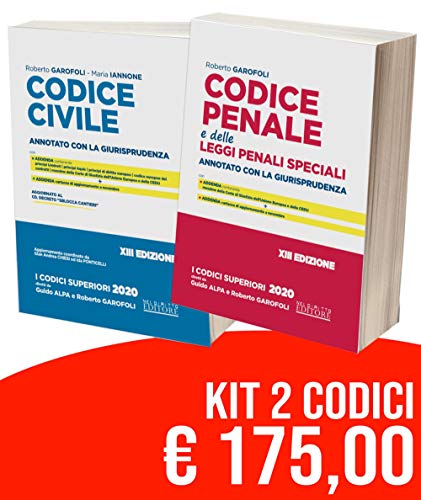 9788832707236: Kit Codici Esame Avvocato 2020: Codice civile-Codice penale annotati con la giurisprudenza - per esame abilitazione forense 2020