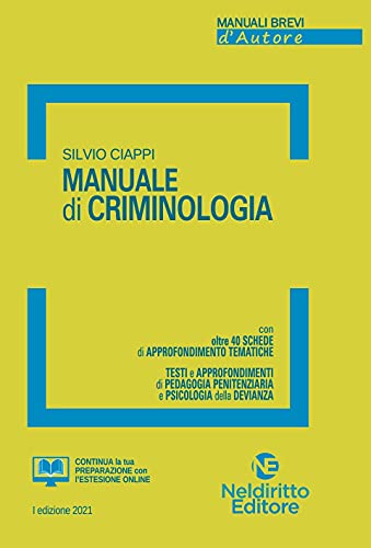 Beispielbild fr Manuale di criminologia. Nuova ediz. zum Verkauf von medimops