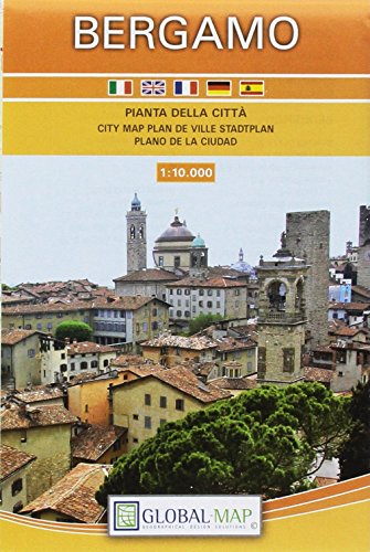Stock image for Bergamo, Itay - City Map - 1:10,000 (English, Spanish, French, Italian and German Edition) for sale by Books Unplugged
