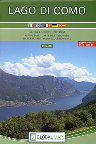 Stock image for Lake Como, Italy - Hiking Map / Lago Di Como - Carta Escursionistica (English, Spanish, French, Italian and German Edition) for sale by GF Books, Inc.