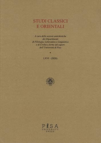 Beispielbild fr Studi classici orientali (2020) (Vol. 66) zum Verkauf von Librairie Th  la page