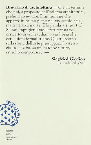 Breviario di architettura (9788833918624) by Siegfried Giedion