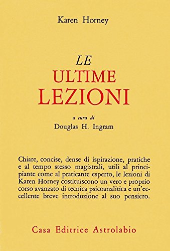 Le ultime lezioni (9788834009215) by Karen Horney