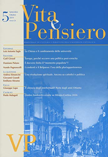 Beispielbild fr Vita E Pensiero (2019). Vol. 5 zum Verkauf von medimops