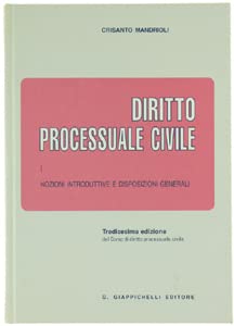 9788834801017: Corso Di Diritto Processuale Civile. Vol. 1: Nozioni Introduttive E Disposizioni Generali.