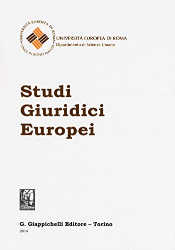 Beispielbild fr Studi giuridici europei 2014 zum Verkauf von libreriauniversitaria.it