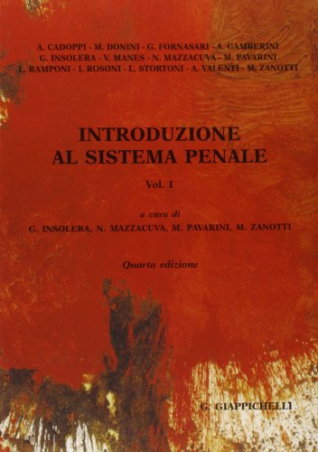 Imagen de archivo de Introduzione al sistema penale vol. 1 [Paperback] a la venta por Brook Bookstore